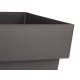 VASO QUADRADO CINZENTO C RESERVA AGUA 40 CM 