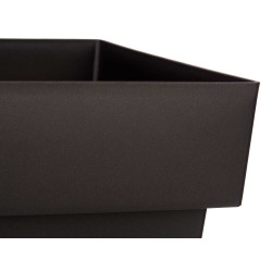 POT CARRÉ ANTHRACITE AVEC RÉSERVE D'EAU 40CM 