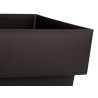 POT CARRÉ ANTHRACITE AVEC RÉSERVE D'EAU 40CM 