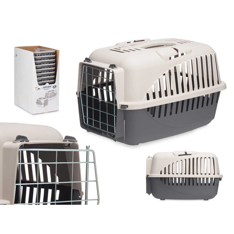 PET CARRIER ANTHRACITE METAL DOOR