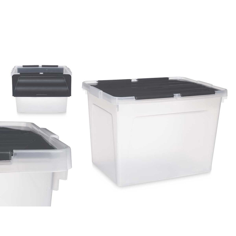 BOÎTE À DOUBLE COUVERCLE PLIANTE 48L ANTHRACITE