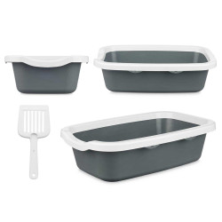 CASSETTA PET PLASTICA 58X38CM CON PALA ANTRACITE