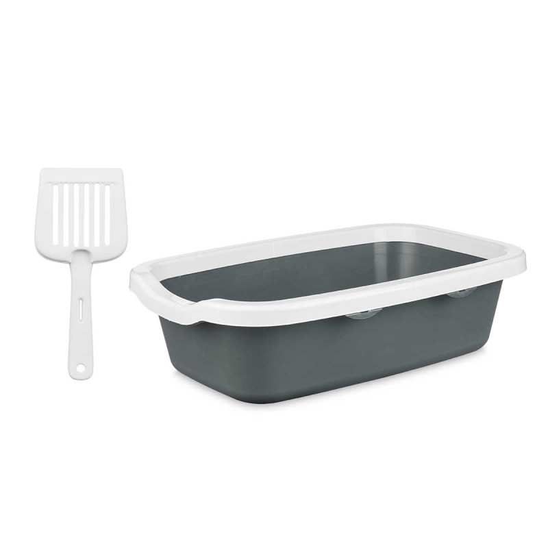 CASSETTA PET PLASTICA 58X38CM CON PALA ANTRACITE