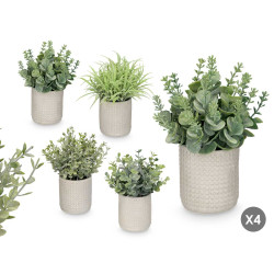 VASO QUADRADO COM FLORES SORT 4