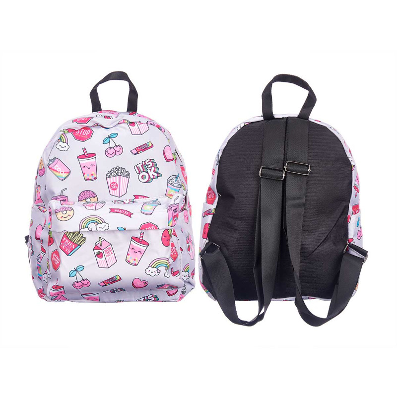 MOCHILA INFANTIL ARCOIRIS GRIS