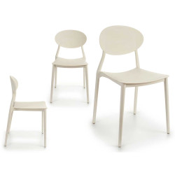 SEDIA PLASTICA FORMA BIANCA