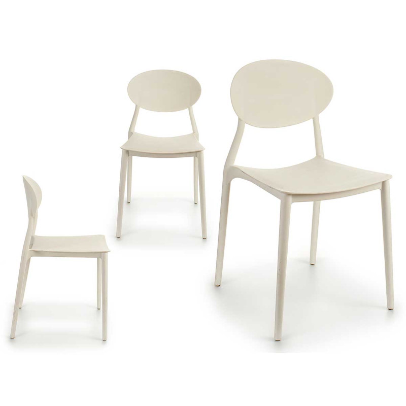 CHAISE PLASTIQUE FORME BLANC