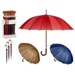 OMBRELLO 16 STECCHE BORDO CREMA 3 COLORI