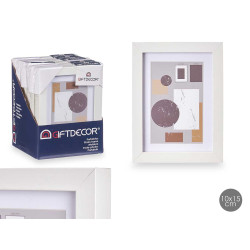 10X15CM WHITE PASSE-PARTOUT WOOD PHOTOFRAME 