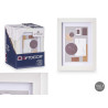 PORTAFOTO PARED MADERA PASPARTU 10X15CM BLANCO