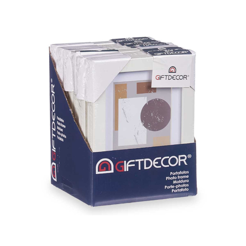 10X15CM WHITE PASSE-PARTOUT WOOD PHOTOFRAME 