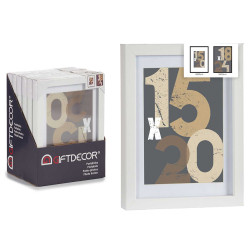 15X20CM WHITE PASSE-PARTOUT WOOD PHOTOFRAME 