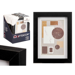 10X15CM BLACK PASSE-PARTOUT WOOD PHOTOFRAME 