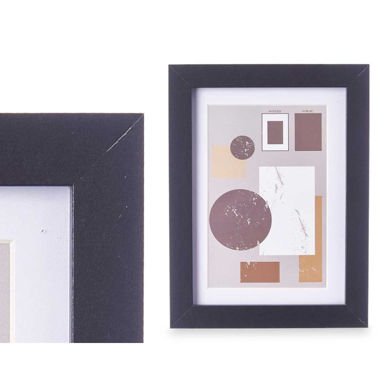 10X15CM BLACK PASSE-PARTOUT WOOD PHOTOFRAME 