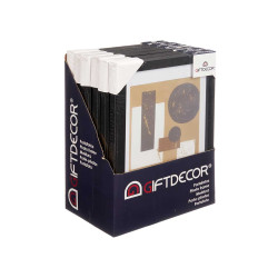 PORTAFOTO PARED MADERA PASPARTU 18X24CM NEGRO