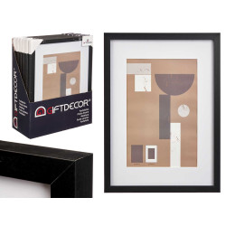 21X30CM BLACK  PASSE-PARTOUT WOOD PHOTOFRAME 