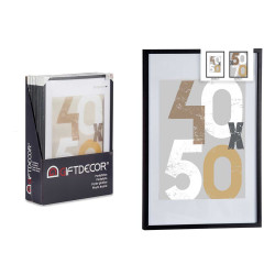 40X50CM BLACK PASSE-PORTOUT WOOD PHOTOFRAME 