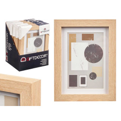 10X15CM NATURAL PASSE-PORTOUT WOOD PHOTOFRAME 
