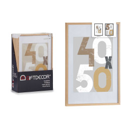 40X50CM NATURAL PASSE-PORTOUT WOOD PHOTOFRAME 