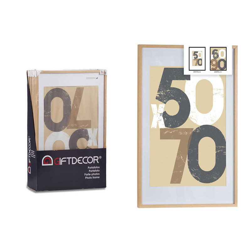 50X70CM NATURAL PASSE-PORTOUT WOOD PHOTOFRAME 
