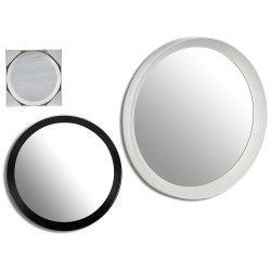 MIROIR ROND 2 COUL MIX GR BLANC/NOIR