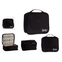 TROUSSE TOILETTE VOYAGE TOILE PORTEFILS SET 3 COL