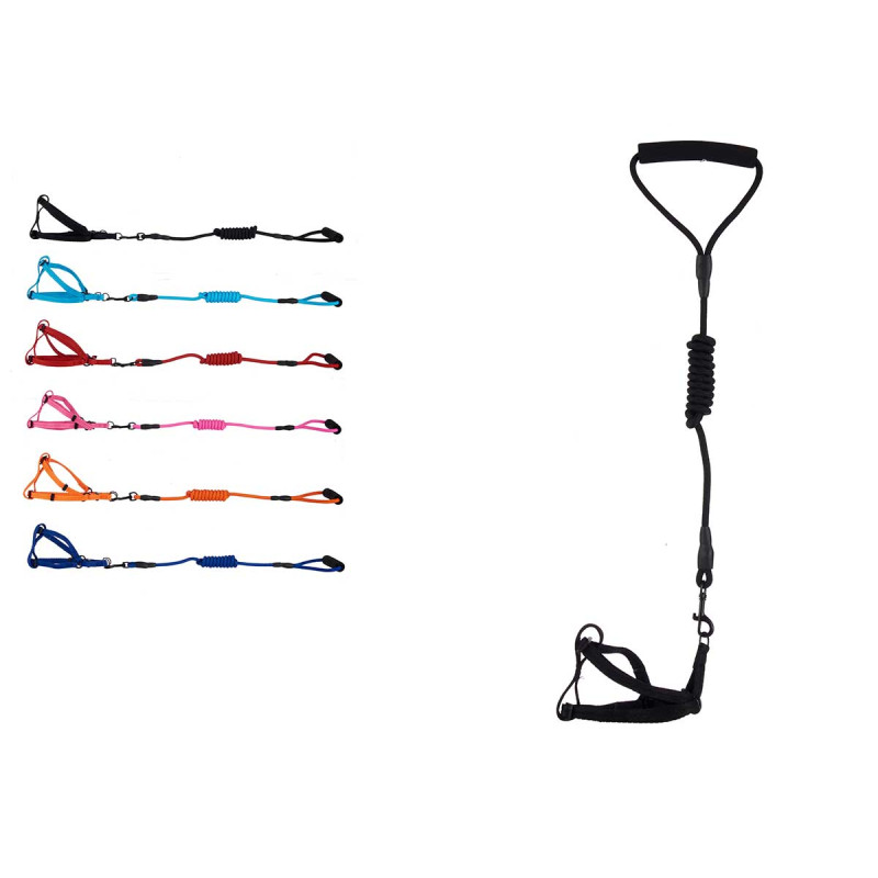 PET HARNESS WITH STRAIGHT HANDLER SET 6 COLORS