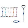 LARGE COLLAR WITH LEASH FOR PETS ASSORT 6 COLOURS