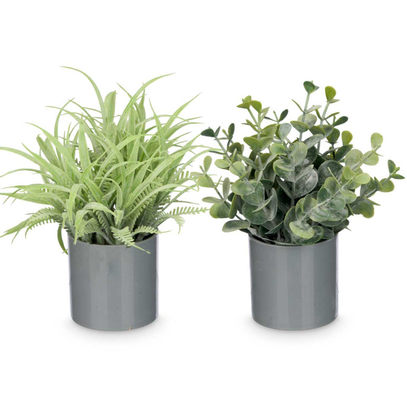 VASO CILINDRICO COM PLANTA VERDE SORT 4