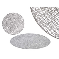 TAPPETTINO ROTONDO PLASTICA ARGENTO
