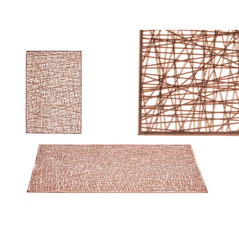 INDIVIDUAL RECTANGULAR PLÁSTICO ROSA