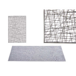 SILVER PLASTIC RECTANGULAR TABLECLOTH 
