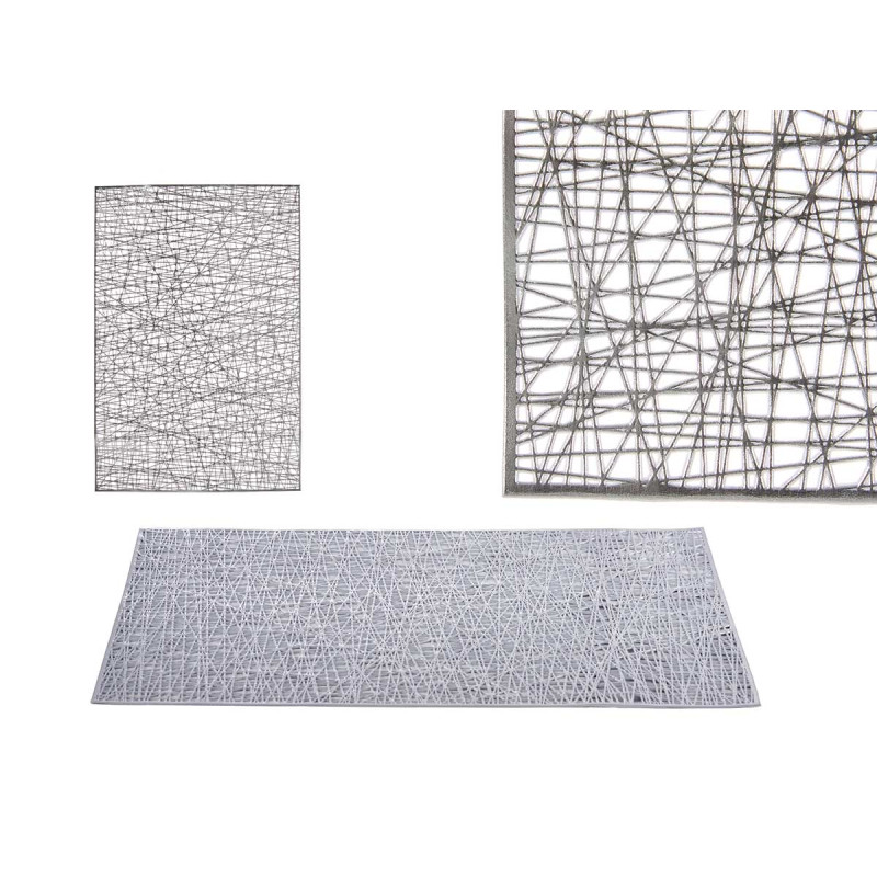 SILVER PLASTIC RECTANGULAR TABLECLOTH 