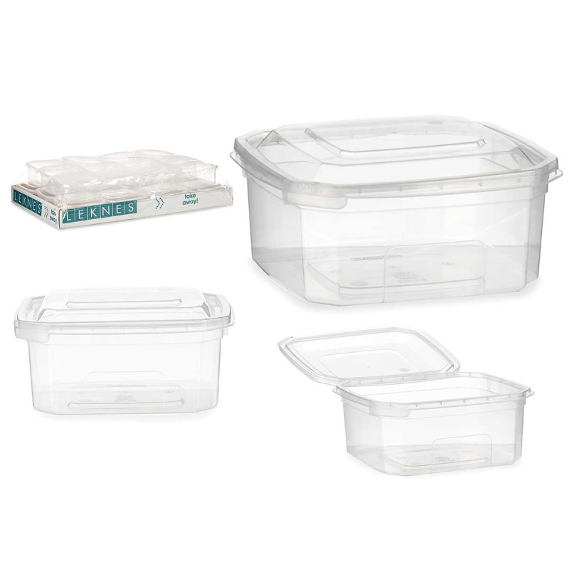 500ML RECTANGULAR PLASTIC LUNCH BOX