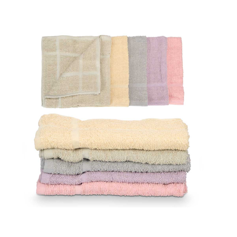 PANNO DA CUCINA COTONE 400 GR 50X50 ASS 5 PASTELLO