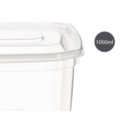 RECIPIENTE PLÁSTICO RECTANGULAR 1000ML 