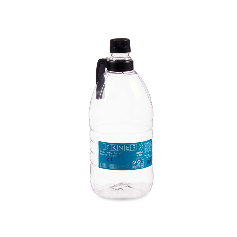 GARRAFA PLÁSTICO REDONDA COM PEGA 2000ML 