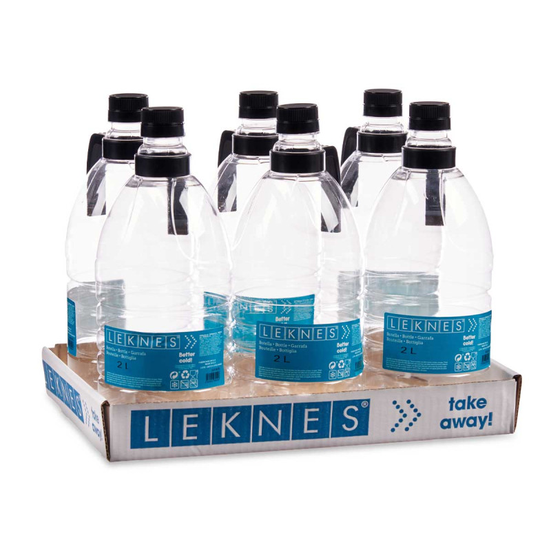 GARRAFA PLÁSTICO REDONDA COM PEGA 2000ML 