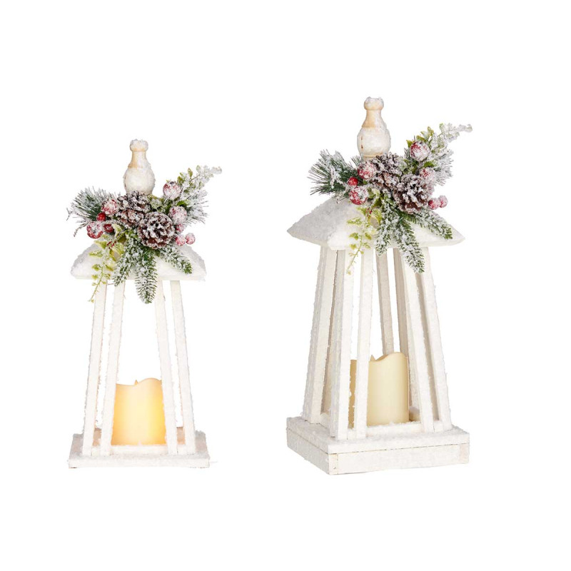 LANTERNA PIRAMIDALE BIANCO NEVE 40CM