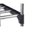3 TIER SHOE RACK 4 BARS SHELVES BLACK
