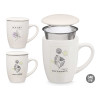 MUG PORCELAIN BOT COUVERCLE FILTRE ASSORT2 340ML