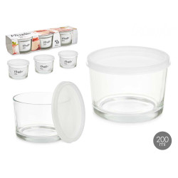 SET 3 RECIPIENTE VIDRO 200 ML