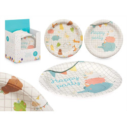 CONJ 6 PRATOS PAPEL INFANTIS 22 CM SORT 2