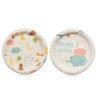 CONJ 6 PRATOS PAPEL INFANTIS 22 CM SORT 2