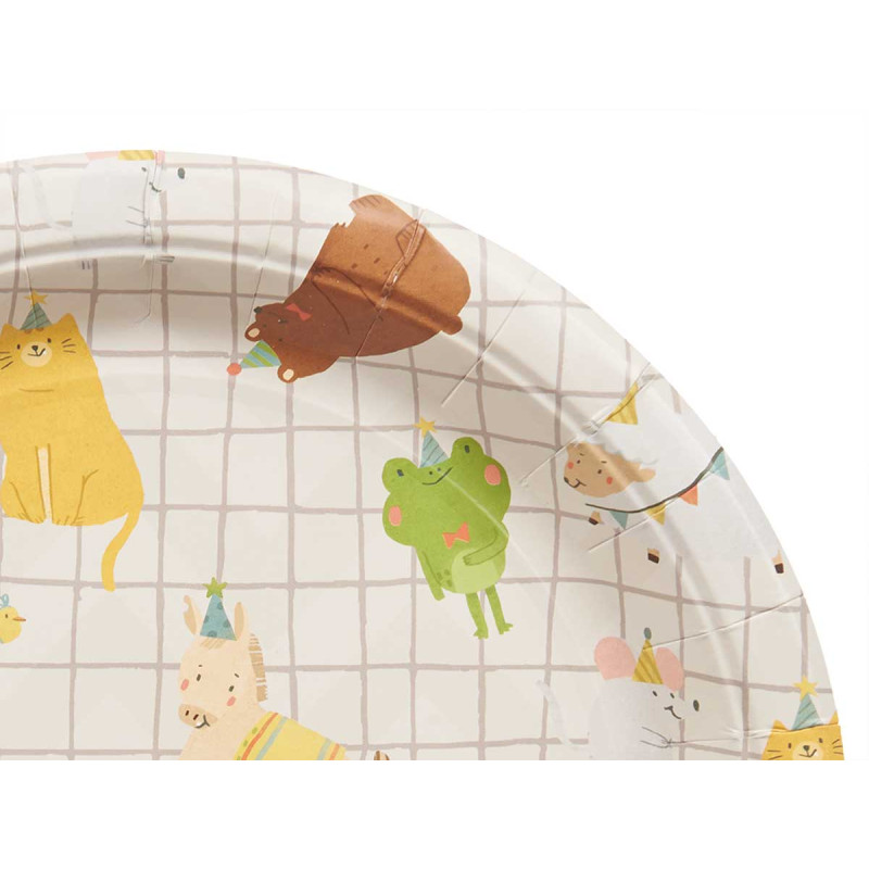 CONJ 6 PRATOS PAPEL INFANTIS 22 CM SORT 2