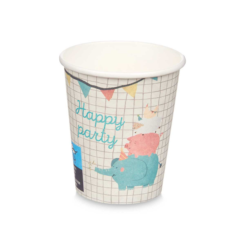 CONJ 12 COPOS PAPEL INFANTIS 240 ML SORT 2