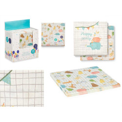 SET 12 SERVIETTES PAPIER DBL FACE ENFANTS ASSORT 2