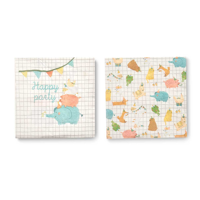 SET 12 SERVIETTES PAPIER DBL FACE ENFANTS ASSORT 2