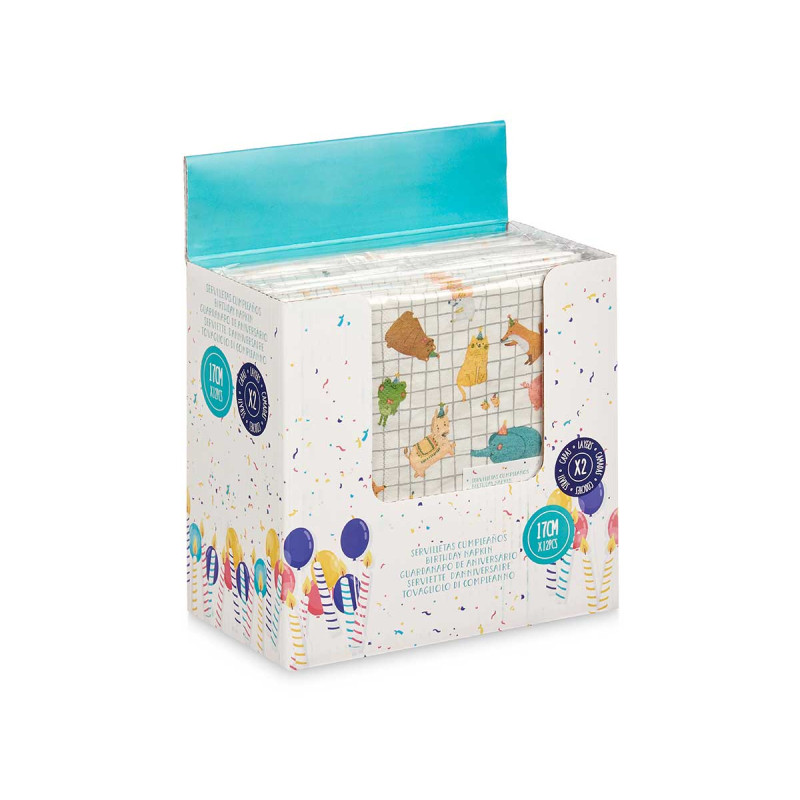 SET 12 DOUBLE-SIDED PAPER NAPKIN CHILDREN ASSORT 2