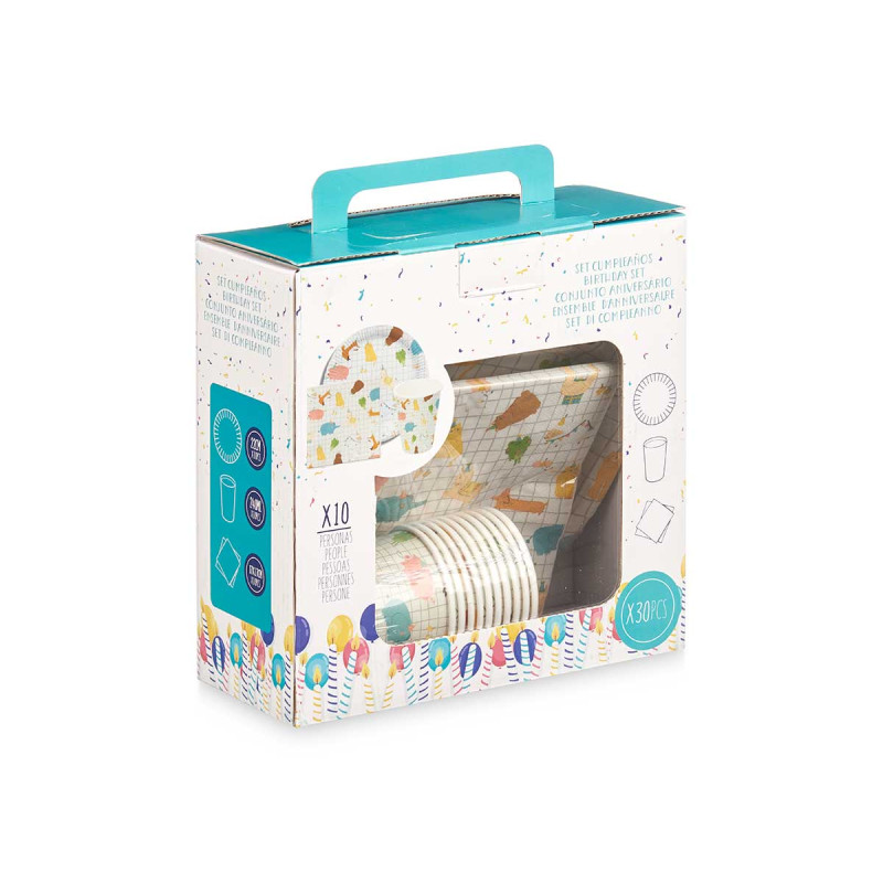 SET 30 PCS ANNIVERSAIRE ENFANTS ASSORT 2